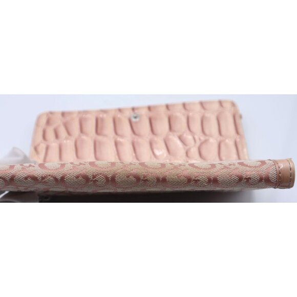 Guess Beige & Pink Monogram Wallet With Rhinestone Coquette Y2K Glam Girly - Picture 4 of 6